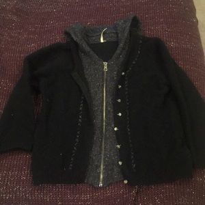 Free People Angora and Wool Cardigan/Zip Up Hoodie